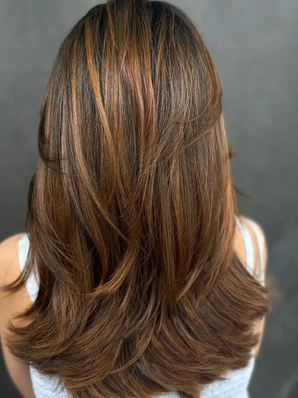 Another back view, highlighting the seamless blend of layers and color.