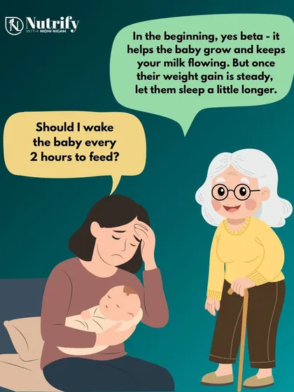 Should you wake a baby every two hours to feed? In the beginning, yes, it helps them grow. But once their weight gain is steady, it's okay to let them sleep a little longer.