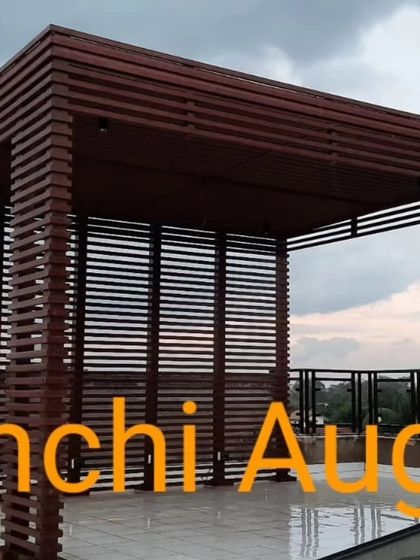 A robust, louvered pergola constructed on a rooftop in Ranchi. This design provides both shade and style, proving that our work is built to last in any location.