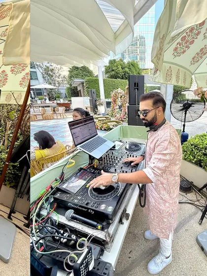 Kicking off the wedding season in style. This outdoor setup in Bangkok was perfect for a daytime Mehendi party with chill but groovy vibes.