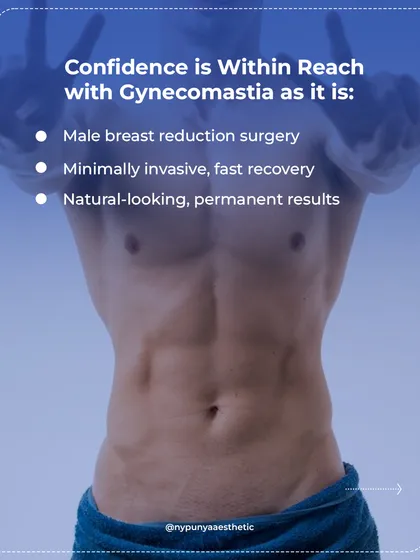 Confidence is within reach. Gynecomastia surgery is a minimally invasive male breast reduction procedure with a fast recovery and natural-looking, permanent results.