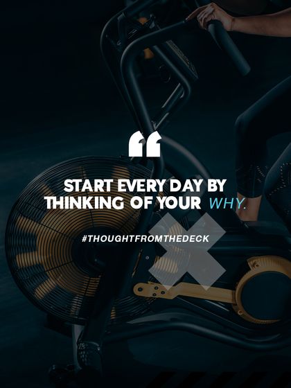 Start every day by thinking of your "why." Your reason for starting is what will keep you going. Let us help you find it and hold onto it.