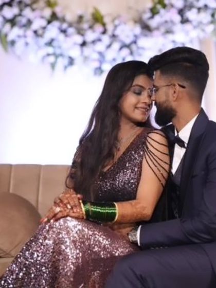 Congratulations to this beautiful bride on her special day! She looks absolutely radiant in her custom-made 3D mermaid gown with ombré sequins.