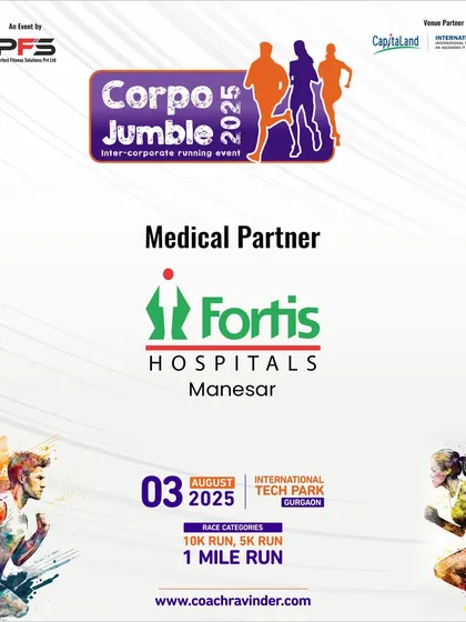 Participant safety is non-negotiable. My collaboration with Fortis Hospitals as the Medical Partner for Corpo Jumble ensures immediate, professional medical support is available on-site throughout the event.