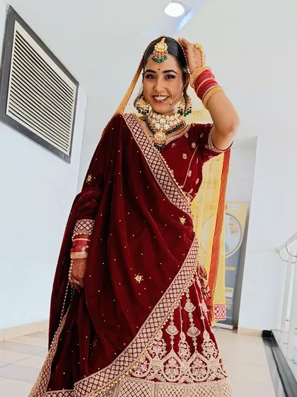 The joy of a bride on her special day, captured perfectly. Our student's work ensures the bride looks and feels her absolute best.