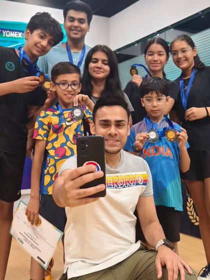 Play to win! A proud selfie with my group of young champions after they dominated a recent tournament. Their hard work truly paid off.