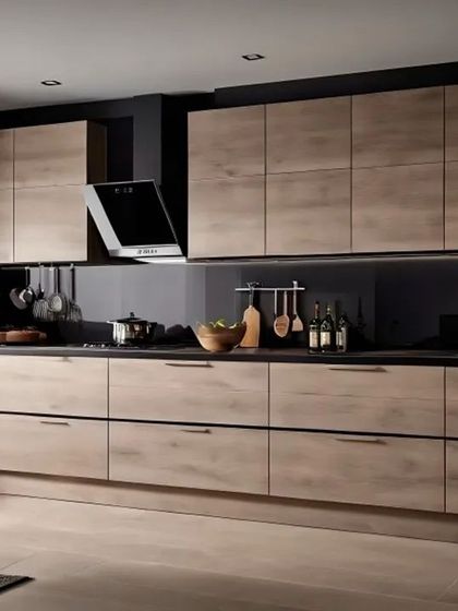 Modular Kitchen - Modular Home Interiors Wood, White & Neutral Palettes photo 8