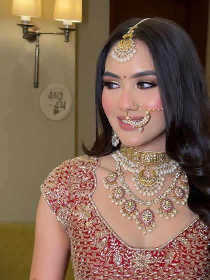 Ankit Malik - Bridal Makeup and Hair Styling Timeless Red & Maroon Brides photo 9