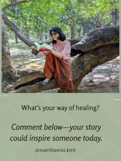 What's your way of healing? For me, it's often finding a quiet moment in nature with a good book. Your story of healing could inspire someone else today.