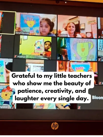 Connection knows no distance. This is a snapshot from one of my online art classes, where kids from different places join in to learn, laugh, and share their amazing artwork through the screen.