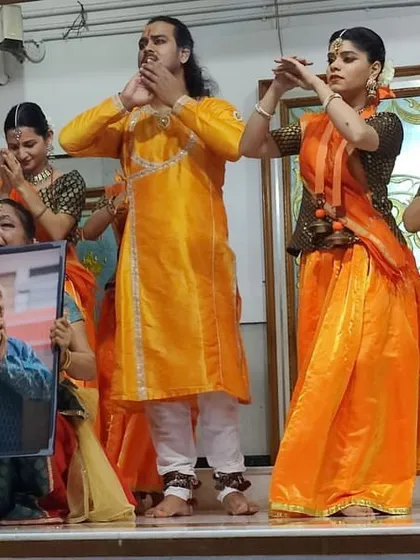 Another moment from our group performance in Shirdi. The photo shows our collective prayer through dance, a powerful expression of our shared devotion and training under our guru.