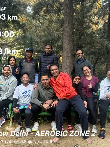 The Sunday 10k crew. A post-run group photo is a must to celebrate the morning's effort.