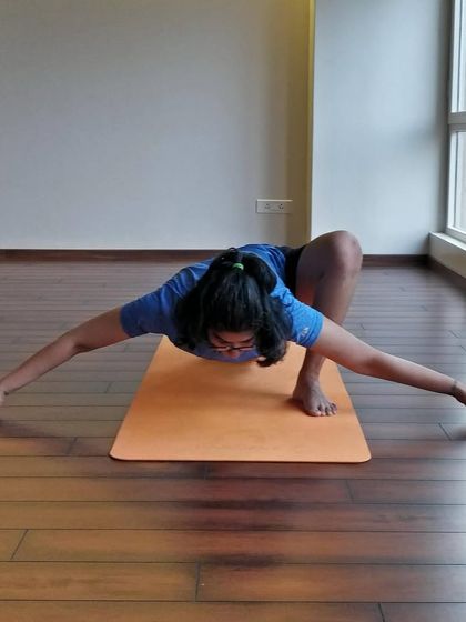 Feel the grace of your body as it opens and finds its strength. This pose is a beautiful blend of flexibility and power.