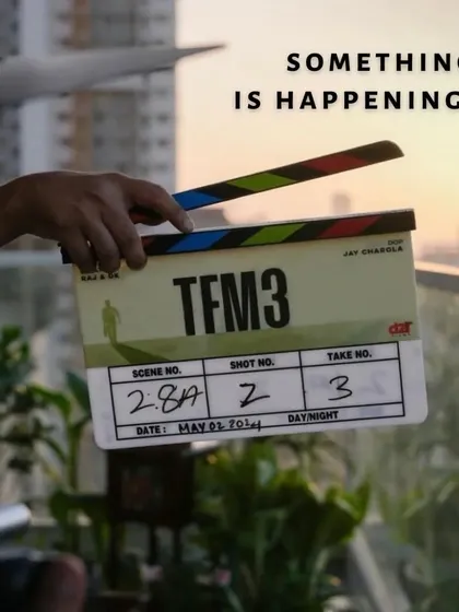 The clapperboard from the set of 'The Family Man 3'. We are thrilled to be part of such a popular OTT series, providing our expertise in ballet and movement to contribute to the show's narrative.
