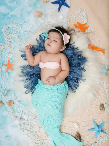Even mermaids need their beauty sleep. A precious sleeping shot from a newborn mermaid session.