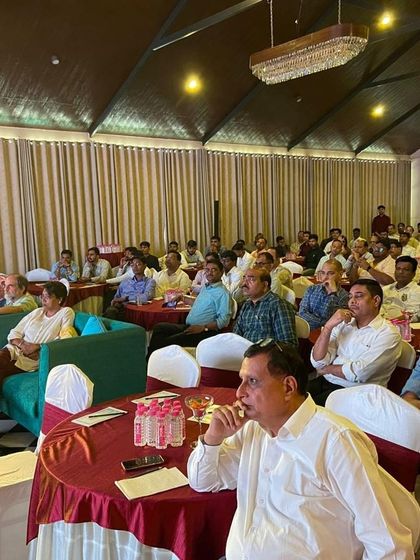 A wider view of the audience at our annual sales meet. We bring together employees from across the country to share knowledge and plan for the year ahead.