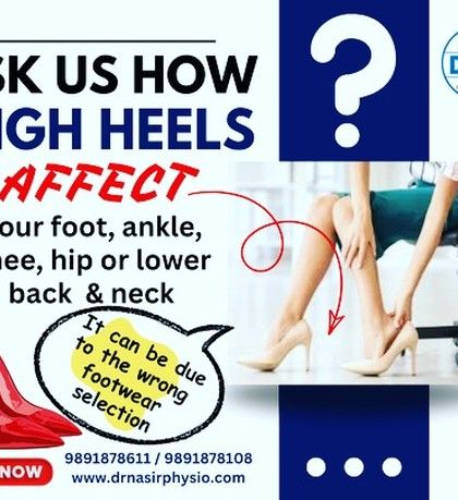 High heels might elevate your style, but they can negatively affect your joints from your feet all the way up to your neck. Wrong footwear selection can lead to pain and deformities. We can help assess and treat these issues.
