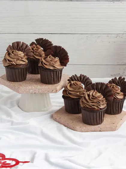 My classic chocolate cupcakes, rich and decadent, are perfect for any celebration of love.