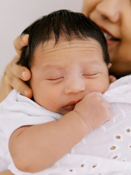 This little one was wide awake and curious for his first photoshoot. I embrace these moments, as they show the baby's budding personality, whether they are sleeping or alert.