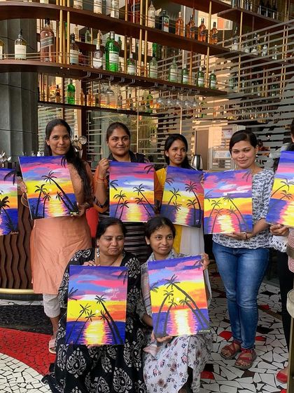 Paint Bar - Corporate Events & Team Building Classic Office Sip & Paint photo 4