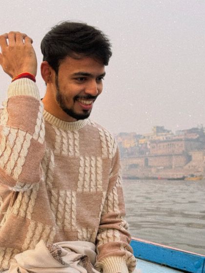 A moment of quiet reflection on a boat in Varanasi. My path has been a journey of ups and downs, but the practice of yoga has been the constant anchor that keeps me balanced and sane.