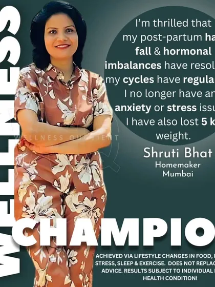 The postpartum period can be incredibly challenging for a new mother's physical and mental health. Shruti's journey shows how a holistic approach can resolve issues like hair fall, anxiety, and irregular cycles, helping you find balance after baby.