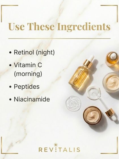 Key Anti-Aging Ingredients for Your 30s. To support your skin in your 30s, focus on incorporating powerful ingredients like Retinol (at night), Vitamin C (in the morning), Peptides, and Niacinamide.
