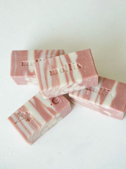 A cluster of the new Lavender, Rosemary & Spearmint bars.