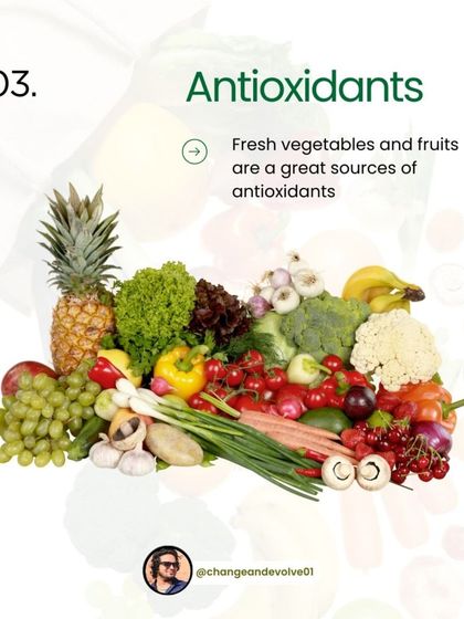 Antioxidants from fresh fruits and vegetables are great to eat during your period to fight inflammation.