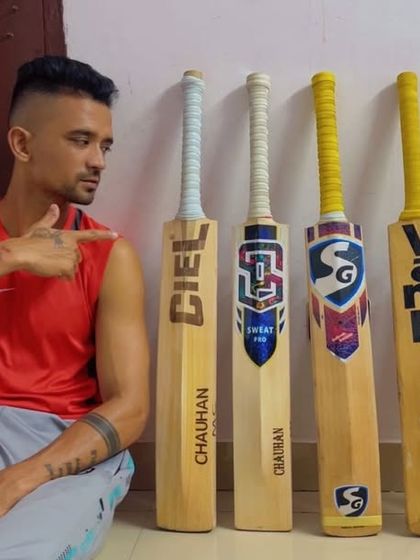 When I started playing, I had only one bat. Today, I have a collection. This is a reminder of how far I've come through hard work and the passage of time.