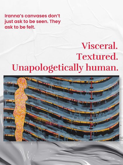 A work by G.R. Iranna, whose canvases don't just ask to be seen, they ask to be felt. His practice reflects a quiet intensity, drawing from myth, spirituality, and the impermanence of life itself. His surfaces are textured not just with paint, but with emotion.