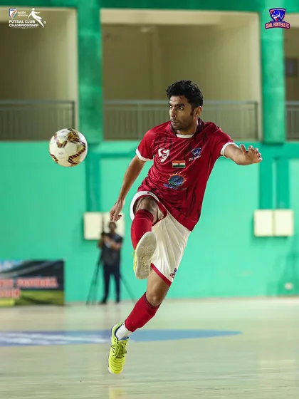 A powerful shot on goal during the quarter-final match.