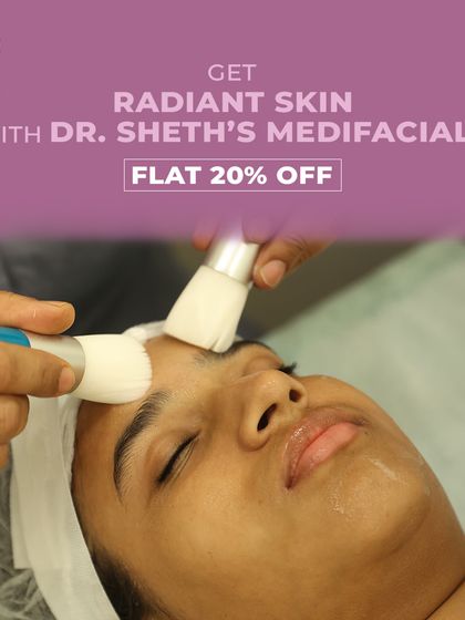 Get radiant skin with our special on Dr. Sheth's MediFacials. Choose from our Brightening, Photo Modulation, or Oxygen Booster facials to address your specific skin concerns.