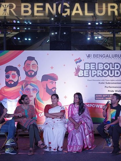 We were honored to be invited as panelists at VR Bengaluru to discuss LGBTQ+ rights and struggles. It was a great opportunity to share our story and connect with the community.