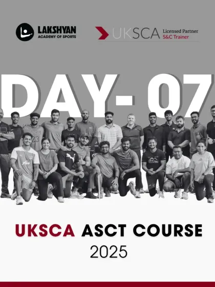 Completing the UKSCA ASCT course is a significant achievement. This is the graduating group from our 2025 course, a new cohort of qualified strength and conditioning trainers ready to elevate athletic performance across India.