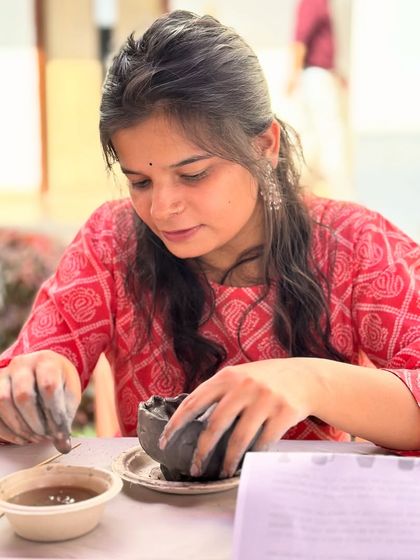 From the lab to the lawn, a participant finds a new way to experiment. It was wonderful to provide a space for these brilliant minds to simply play with clay.