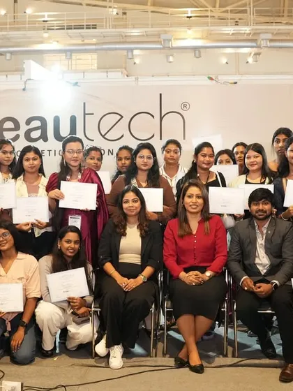 With the talented participants of the Nail Art Competition. Each certificate represents their hard work and creativity.