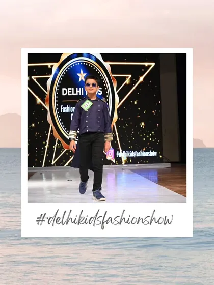 This young man commands the stage in a stylish bandhgala-style jacket, looking every bit the part of a professional model. My events are a platform for boys to explore their interest in fashion.