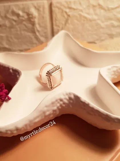 Our starfish trinket tray in a classic, clean white. It’s a simple and elegant piece, perfect for holding a statement ring.