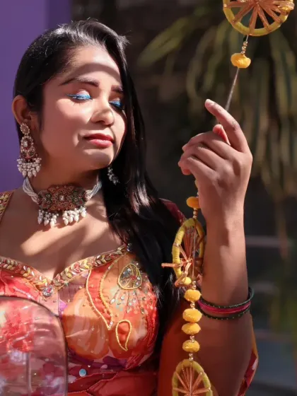 A sun-kissed moment during the Mehndi function. The natural lighting and beautiful decor made for some stunning pictures.