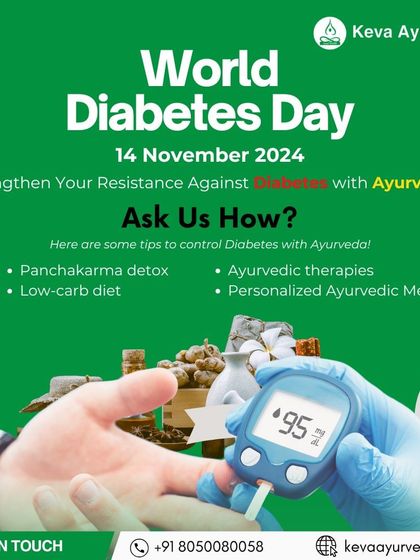 On World Diabetes Day, we highlight Ayurvedic tips to strengthen your resistance against diabetes, including Panchakarma detox, low-carb diets, and personalized medicine.