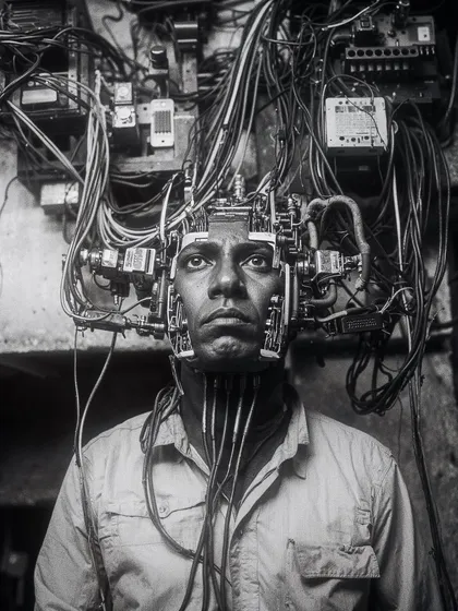Sometimes, a single portrait can tell a whole story. This piece, "wirehead," is a gritty, intimate look at human-machine integration. It represents the darker, more personal side of my work, exploring themes of identity in a cyberpunk future.