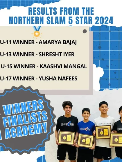 A clean sweep at the Northern Slam 5 Star 2024, with four winners from our academy across different age categories.