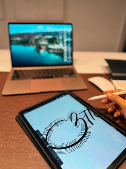 A closer look at the digital tattoo design process. I love exploring new ways to apply my calligraphy skills, and tattoo design is a passion I'm excited to pursue.