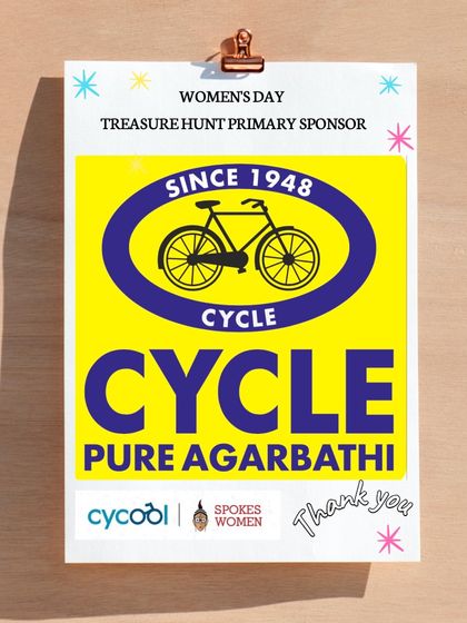 Thank you to our Primary Sponsor, Cycle Pure Agarbathi, for their generous support of the Treasure Hunt.