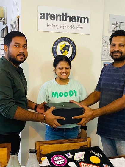 Powered for perfection. Our team with Architect Mayank Chourasia in New Delhi, showcasing our WiFi Keypads that transform spaces effortlessly.