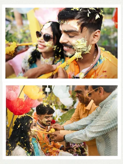 From playful moments of applying haldi to each other to the traditional blessings from elders, we capture the full spectrum of the Haldi ceremony.