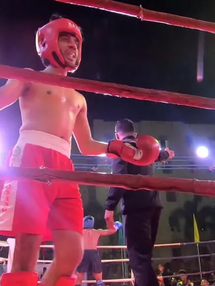 Kartik Kumar showing incredible spirit in his bronze medal match, getting up and fighting back every time.