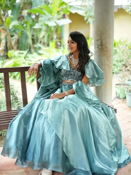 Fairytales do exist. This reception look is straight out of a dream, with soft, romantic makeup and a beautiful gown that makes her look like a princess.