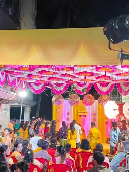 A vibrant Haldi ceremony is all about energy and color. I provide the complete outdoor setup, including the sound system that keeps everyone dancing and the lighting that makes the festive decorations pop, even during the day.